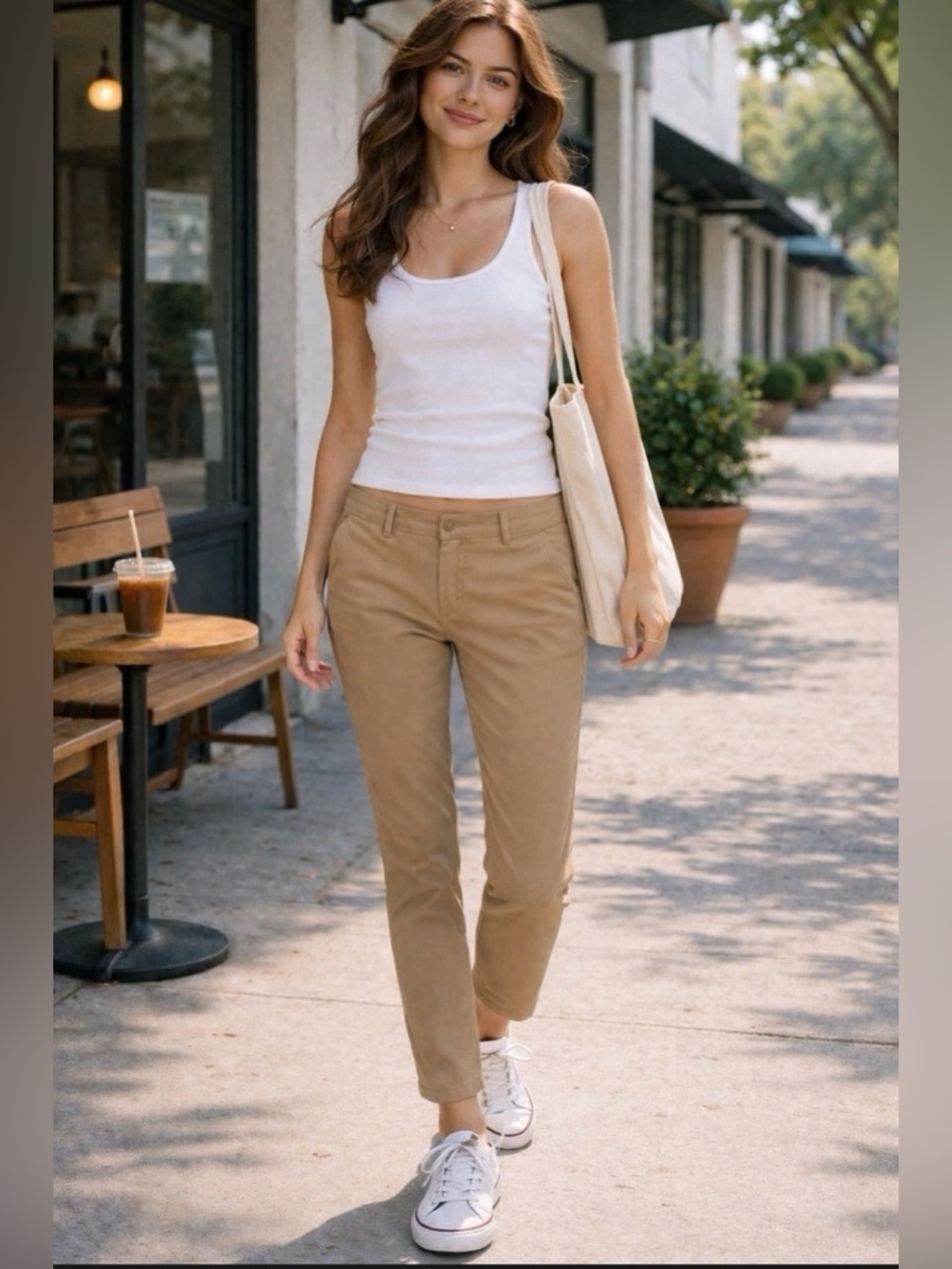 Gap Women's Khakis Skinny Mini Pants Size 6 Casual Preppy Minimalist Workwear